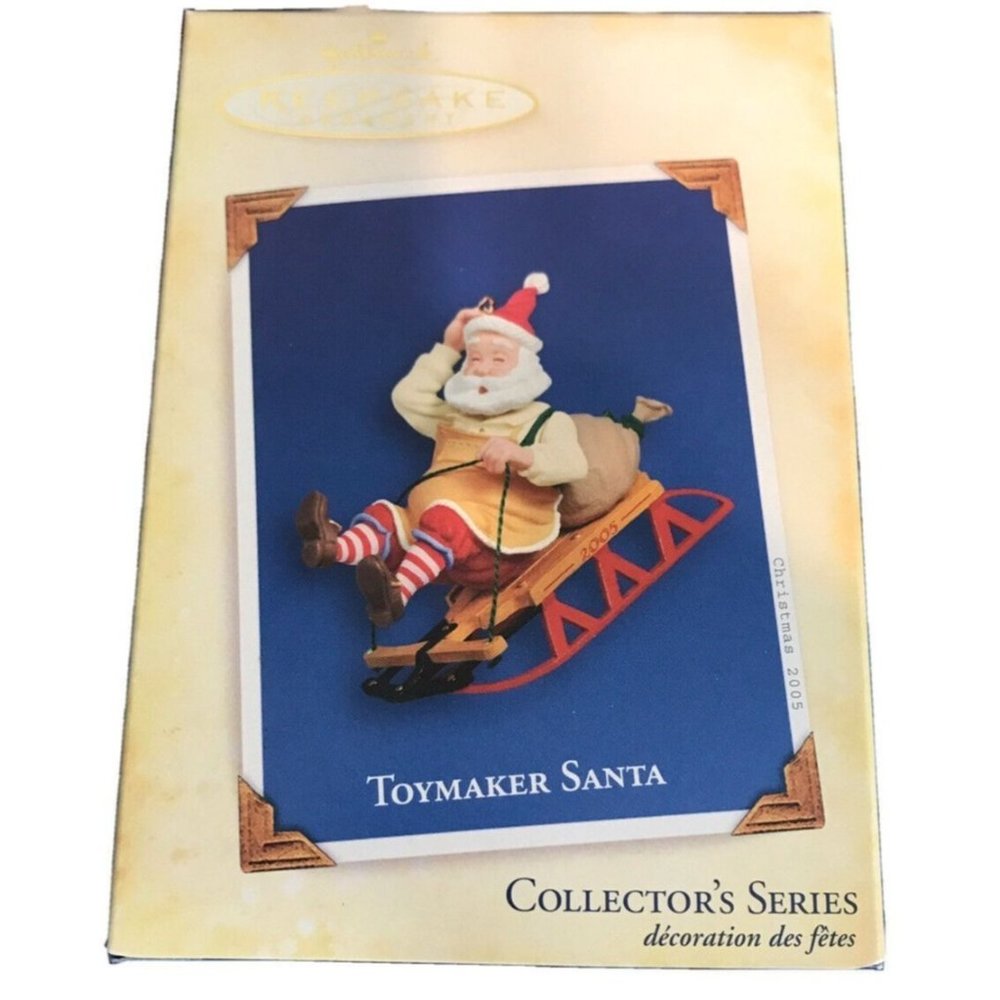 Hallmark‎ Keepsake Collectors Series Toymaker. Santa Ornament. 2005 Sleigh